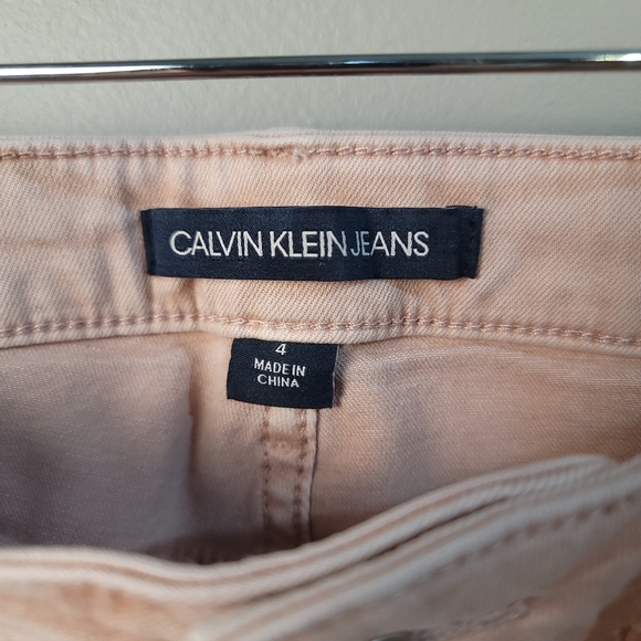 Calvin Klein Jeans NWT Rose Pink Cotton Blend High Rise Skinny Jeans - SIZE 4 - Picture 5 of 11